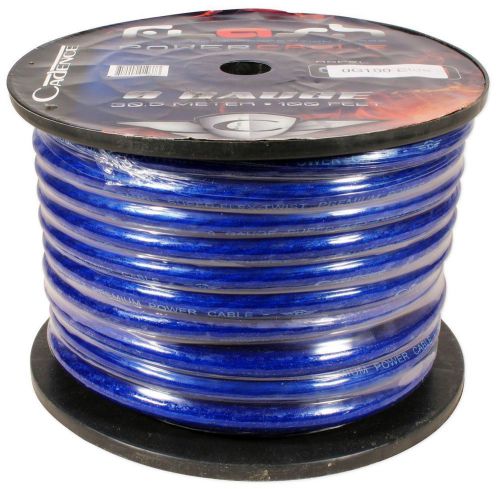 Cadence 0g100-blue 0 awg 4 foot gauge car amp power/ground wire
