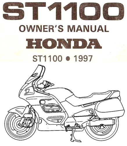 1997 honda st1100 motorcycle owners manual -st 1100--honda pan european