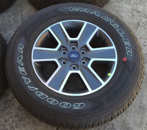 F150 charcoal 18x7.5 factory original oem alloy 6 lug wheels goodyear tires