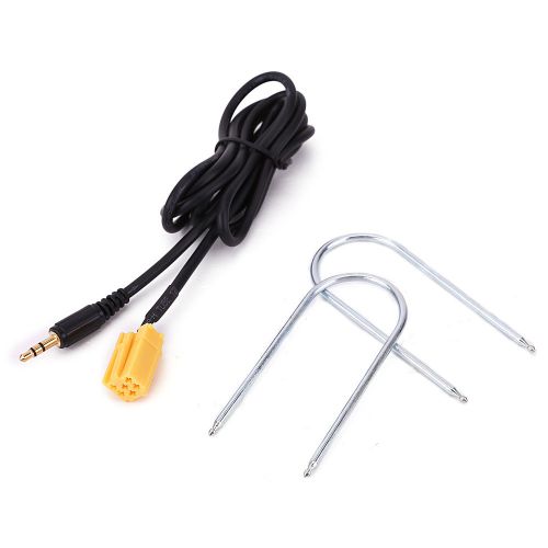 For fiat grande punto aux input 3.5mm jack lead cable adapter with radio keys