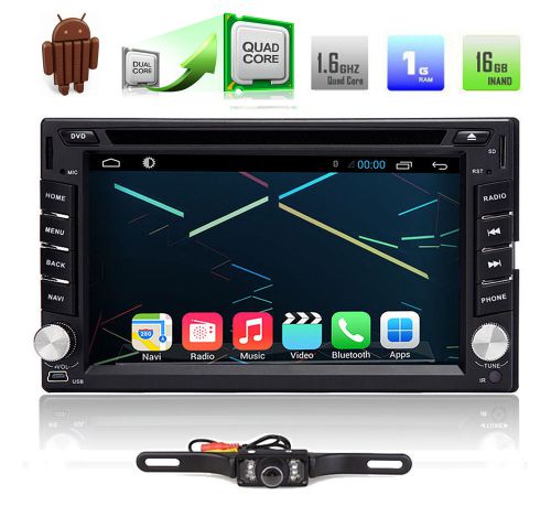 In-dash 2din 6.2&#034; android 4.4 car dvd player stereo radio gps nav wifi quad core