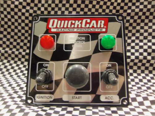Quickcar 50-022 flag ignition control panel 2 switch w/ lights starter button