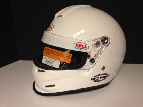 Bell gp.2 youth auto racing helmet sfi 24.1 2015 - 2xs / white (free bag)