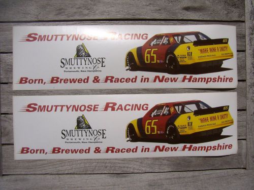 Vintage 1995 nascar busch north series smuttynose racing bumper stickers (two)
