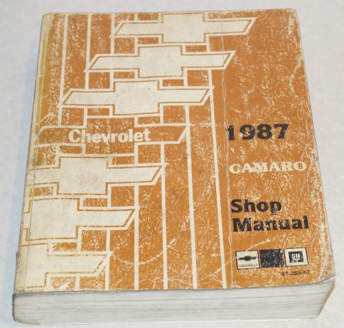 1987 chevy camaro factory service shop manual iroc z28 lt berlinetta