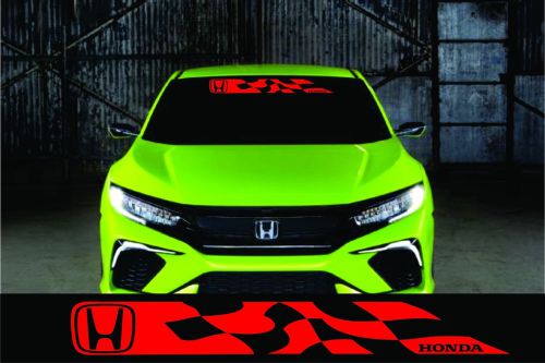 Honda flag 29&#034; x 3.5&#034; windshield decal