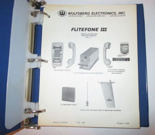 Global wulfsberg flitefone iii installation service manual avionics rev a