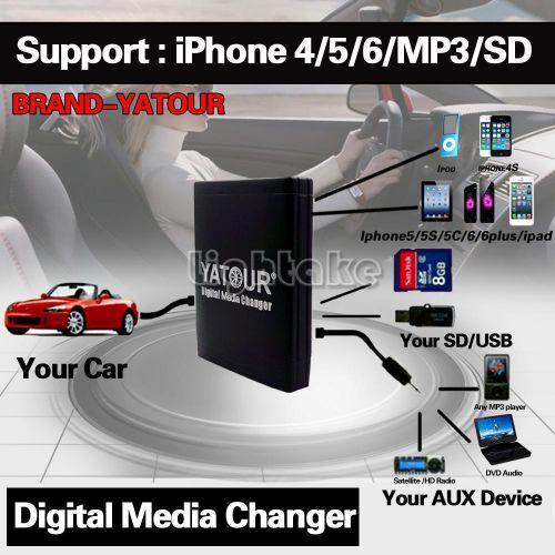 Iphone ipod mp3 sd connector car music cd changer adapter for seat ahambra 96-04