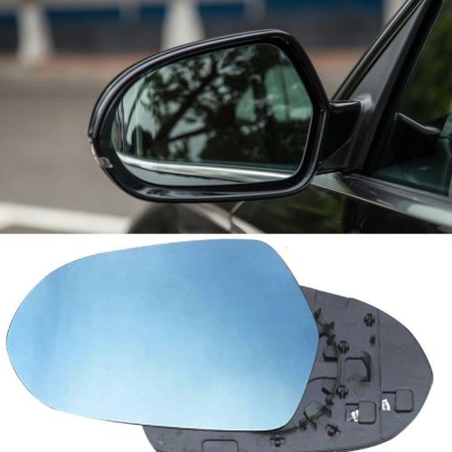 2pcs new power heated w/turn signal side view mirror blue glasses for audi a6l