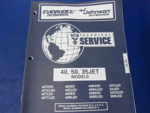 1996 evinrude johnson parts catalog , 40, 50, 35jet models