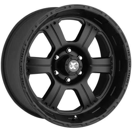 18x9 black pro comp series 89 89 6x5.5 -6 wheels 285/60/18 tires