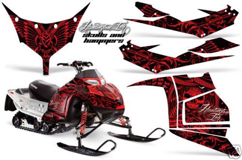 Amr racing decal kit polaris iq race snowmobile sled graphics wrap sticker h