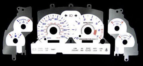 150mph euro reverse glow white face indiglo gauge new for 94-95 ford mustang gt