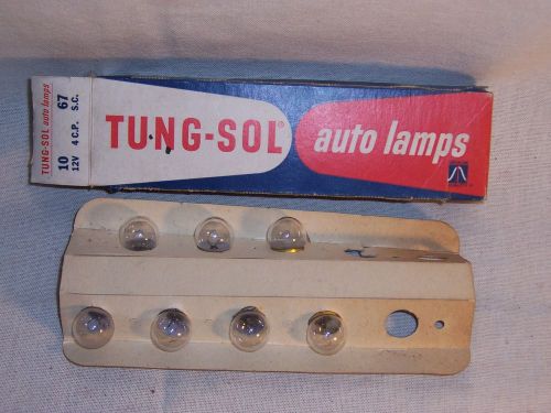 Vintage box 7 tung-sol auto lamp / light bulbs 12 volt