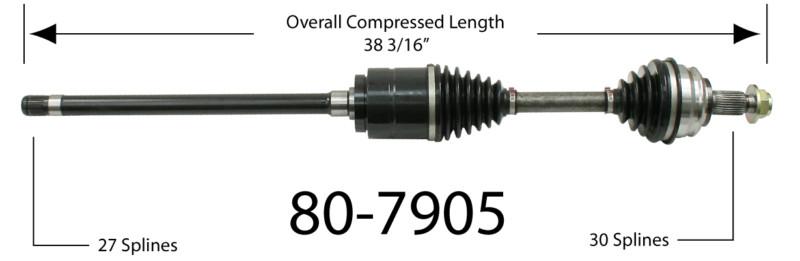 Empi 80-7905 new constant velocity premium cv half shaft drive axle assembly