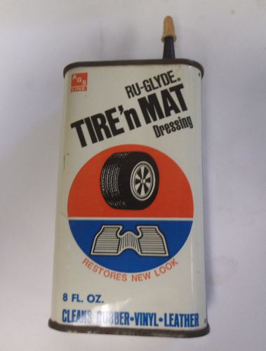 Vintage tin can handy tire&#039;n mat tire n&#039; mat ru glyde rubber lubricant rg-8