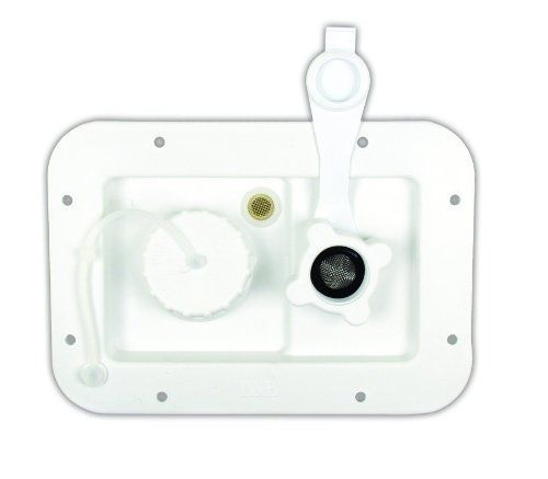 Jr products 497-ab-2p-a polar white city/gravity water hatch with plastic check