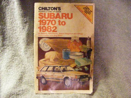 Chilton repair manual for subaru 1970 - 1982 isbn 0-8019-7208-6