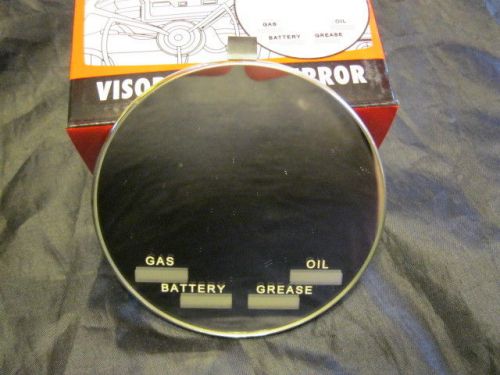 40&#039;s vintage style visor vanity mirror with service record gas,oil,grease