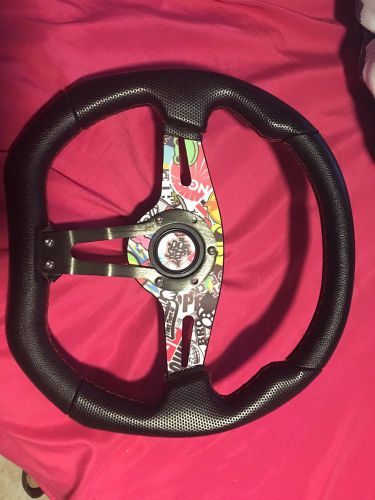 Nrg customized flat bottom quick release steering wheel