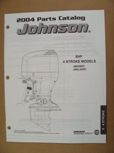 2004 omc johnson sr 6 hp 4 stroke outboard motor engine parts catalog 5005778