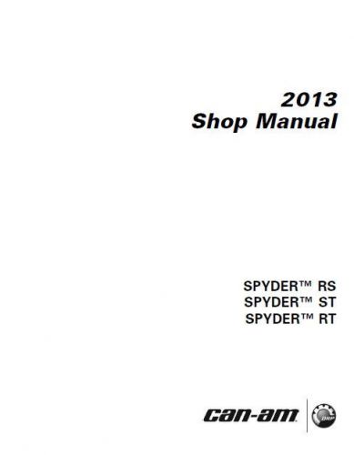 Service manual can am spyder rs-st-rt