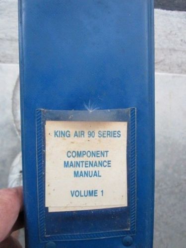 Beech king air 90 series component maintenance manual vol 1 rev dec 1981 used