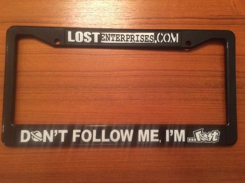 Lost vanity license plate cover