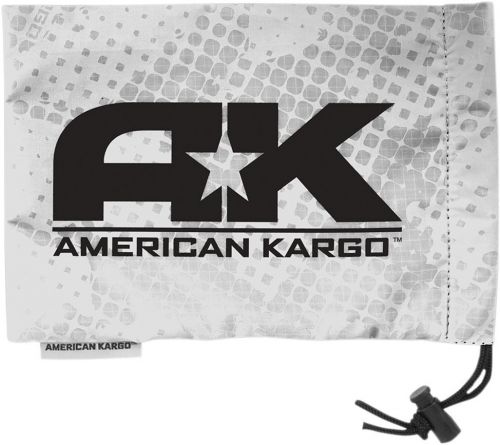 American kargo riding textile goggle cinch bag white 10 h x 0.7 w