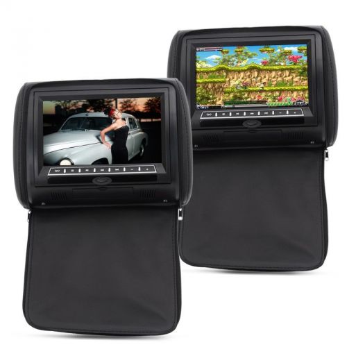 9” car headrest monitor,pair dvd player,built-in speaker&amp;wireless game function