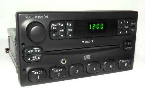 2004 ford f-350 super duty radio am fm cd player w aux input part 4l2t-18c815-da