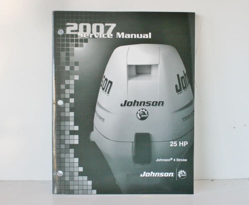 New oem 2007 johnson su 4 stroke 25 hp outboard motor service manual 5007223