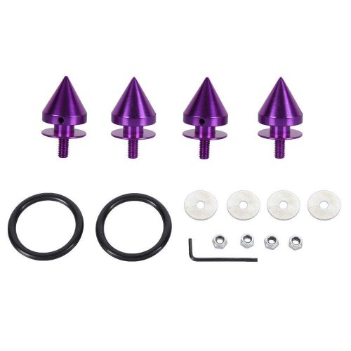 Quick release fasteners for car bumpers trunk fender hatch lids kit nice purple