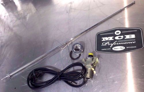 Mopar plymouth barracuda 1968 1969 complete antenna kit mast, cable &amp; nut