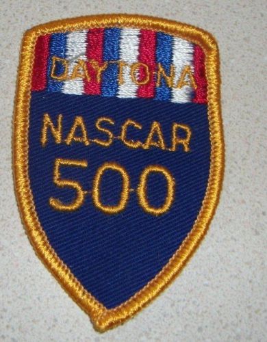 Vintage daytona nascar 500 souvenir patch sew 2.75&#034; by 1.75&#034;