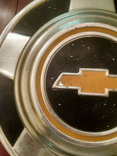 Vintage collectible 1951 1952 1953 chevrolet hubcap yellow emblem auto parts usa