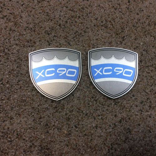 Xc90 volvo blue aluminum car sticker size 1.57&#034;x1.57&#034;(40x40 mm) thickness 0.063&#034;