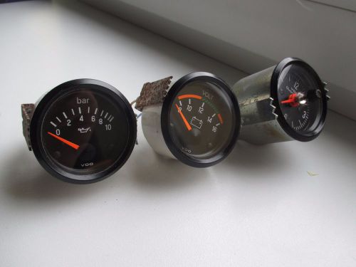 Porsche 924 gauge set clock, voltmeter, oil pressure vdo