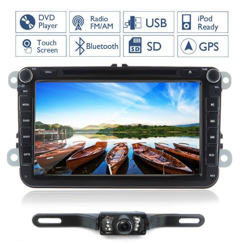 Free camera+8&#039;&#039; in dash car stereo vcd dvd player gps for vw canbus bt ipod swc