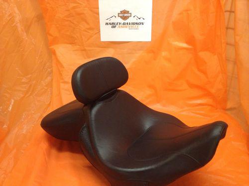 Harley davidson softail deluxe signature series seat w/ rider backrest 54397-11