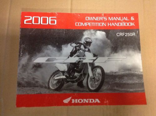 Used honda owners manual &amp; competition handbook 2006 crf250r (crf250-o-002)