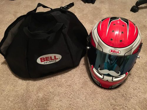 Bell gp.2 red wing auto racing helmet sa2010 &amp; fia8858 7 1/2 (60)
