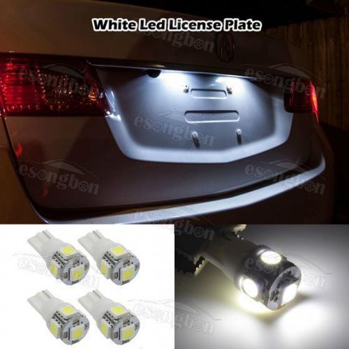 4pcs xenon white 360 degree 5-smd 168 194 led bulbs for car license plate light