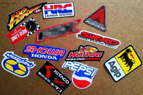 Motocross racing nascar super car dirt bike  atv decal 12 stickers