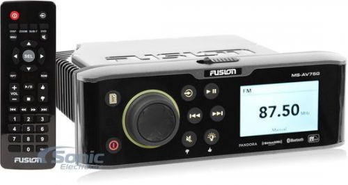Fusion ms-av750 single din dvd/multimedia bluetooth siriusxm ready marine stereo