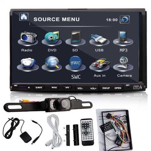 Universal hd lcd 7&#034; double 2din touchscreen car cd dvd mp3 player stereo radio