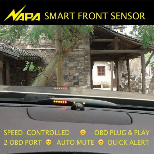 Smart front parking sensor obd plug &amp; play,speed controlled,auto mute, 4 sensors