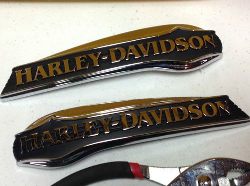 Genuine oem harley-davidson touring dyna softail gas fuel tank emblems badges