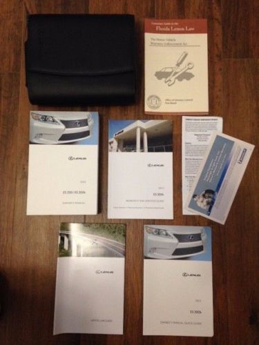 13-2013 lexus es 350/es 300h owner&#039;s manual with complete books and case