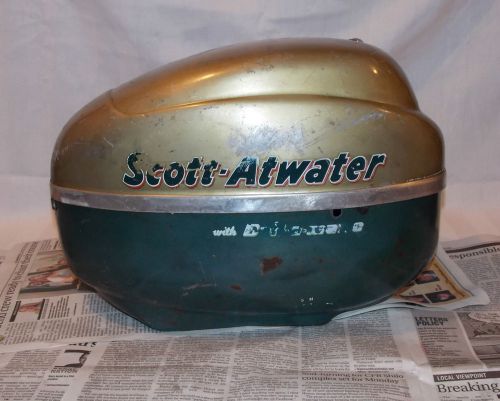 1954 scott-atwater 7.5 hp bail-a-matic outboard motor housing cover parts vintag